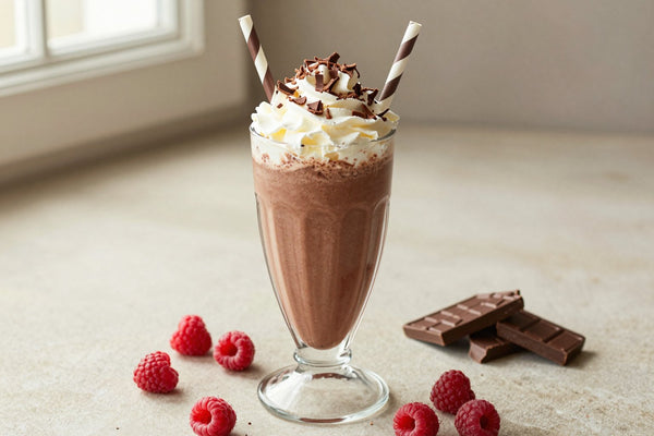 Chocolate Raspberry Milkshake in a glass