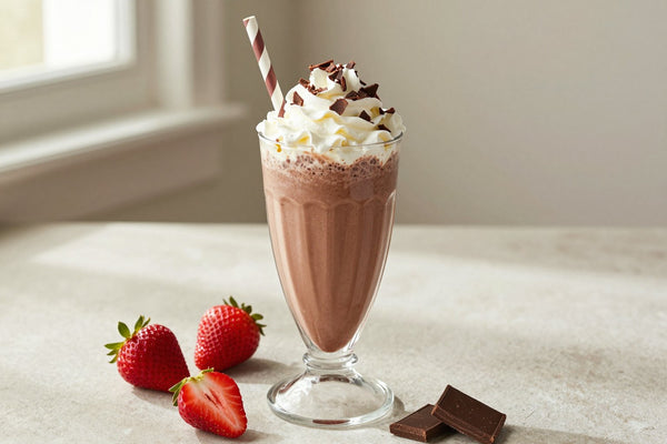 Chocolate Strawberry Milkshake in a glass