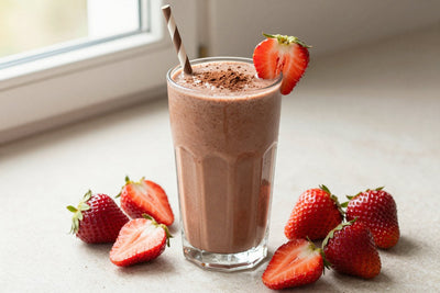 Chocolate Strawberry Smoothie in a glass