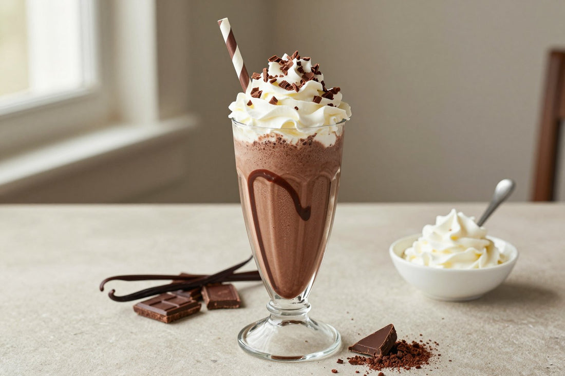 Chocolate Truffle Milkshake in a glass