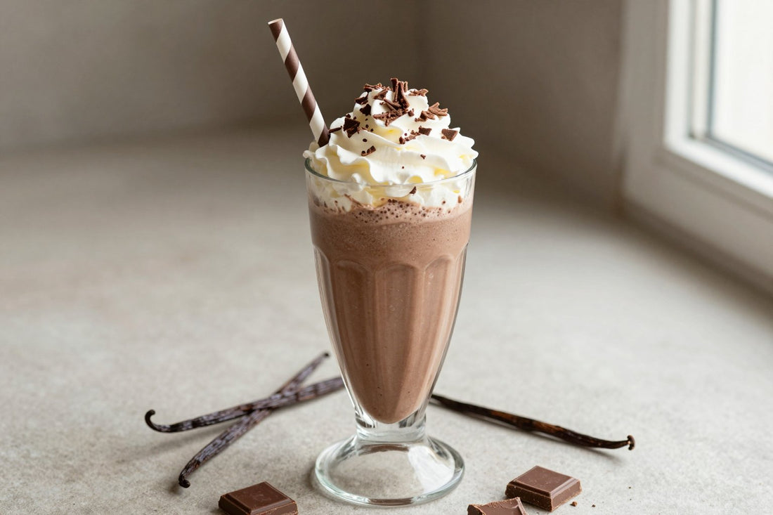 Chocolate Vanilla Milkshake in a glass