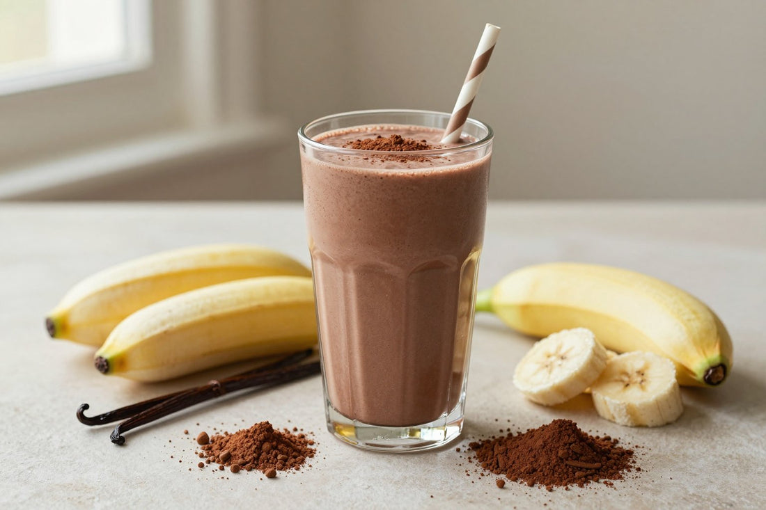 Chocolate Vanilla Smoothie in a glass
