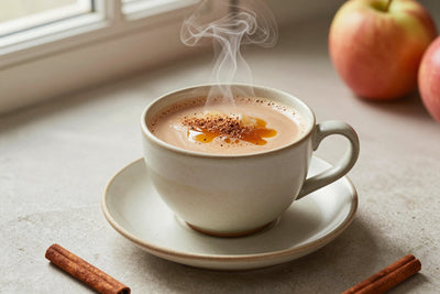 Cinnamon Apple Chai in a ceramic mug