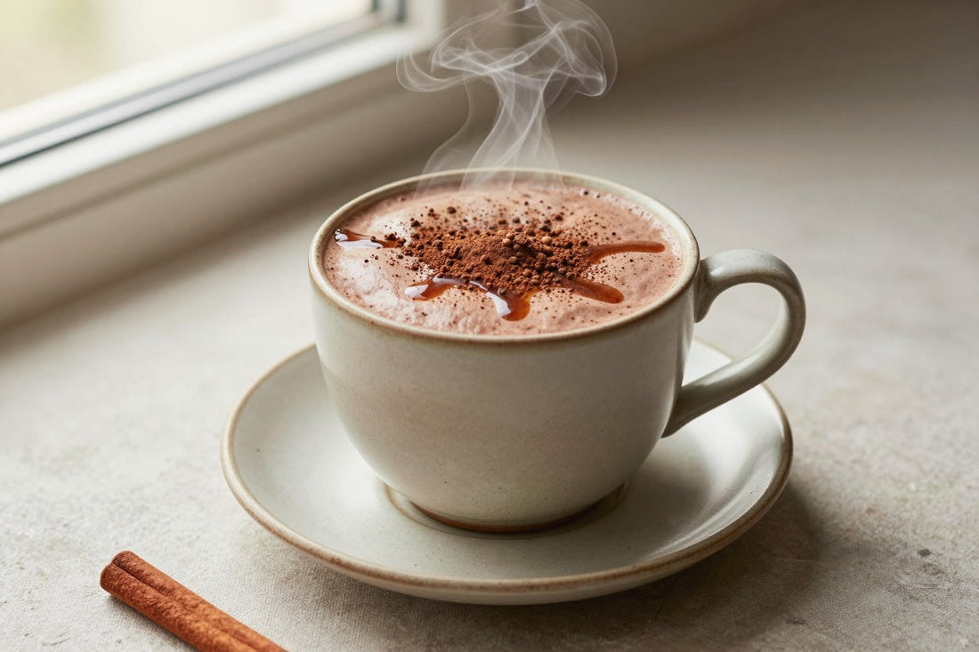 Cinnamon Hot Chocolate in a ceramic mug