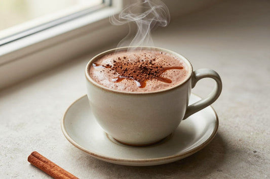 Cinnamon Hot Chocolate in a ceramic mug