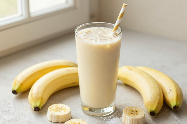 Classic Banana Smoothie in a glass