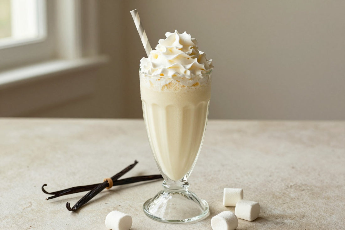 Classic Marshmallow Milkshake in a glass