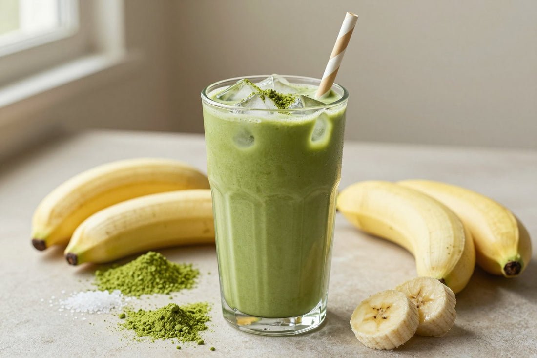 Classic Matcha Smoothie in a glass