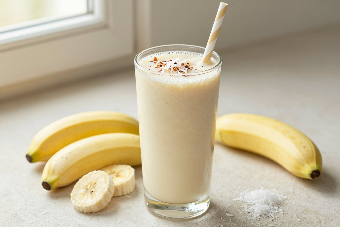Coconut Banana Smoothie in a glass
