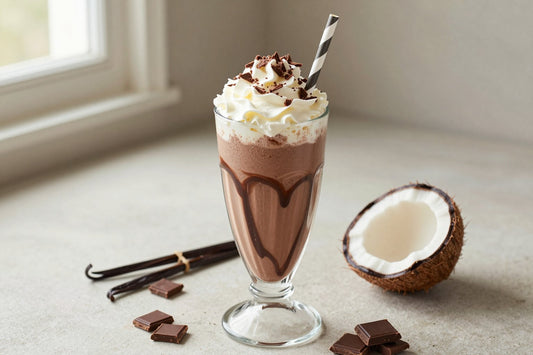 Coconut Chocolate Milkshake in a glass