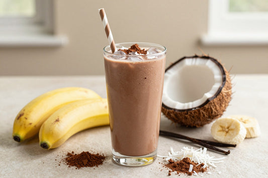 Coconut Chocolate Smoothie in a glass