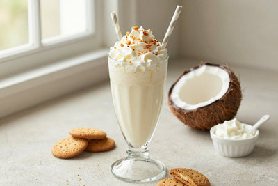 Coconut Cookie Milkshake in a glass