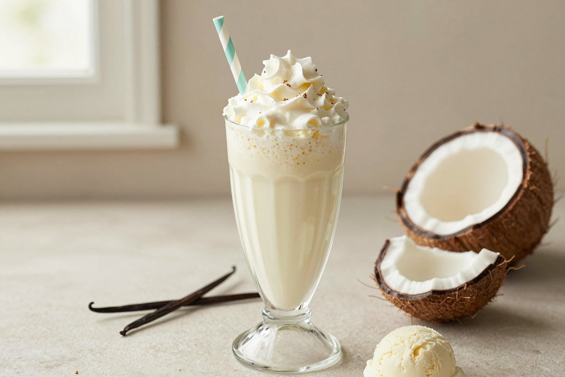 Coconut Cream Milkshake in a glass