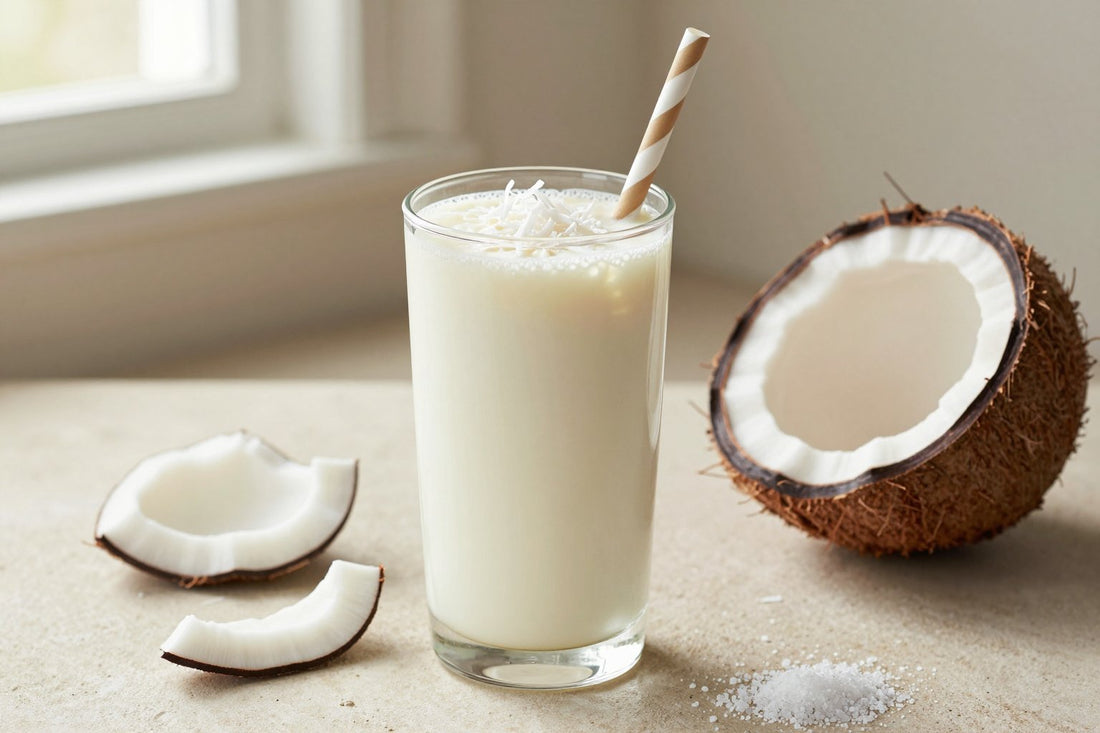 Coconut Kefir Smoothie in a glass