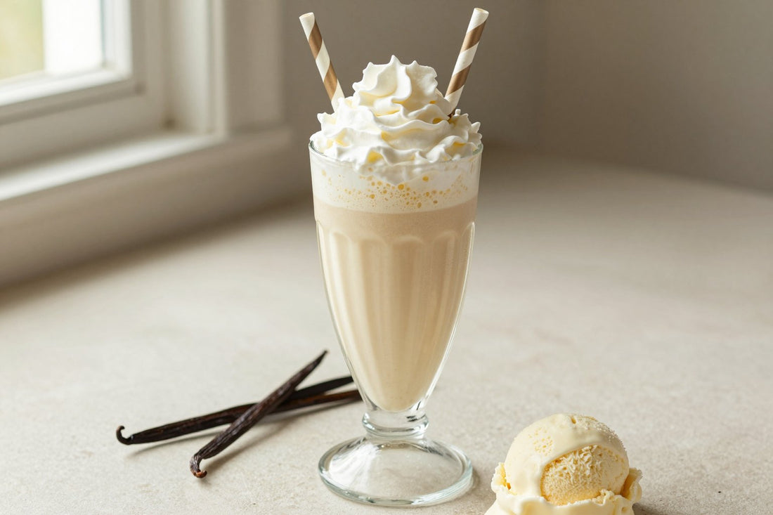 Coconut Latte Milkshake in a glass