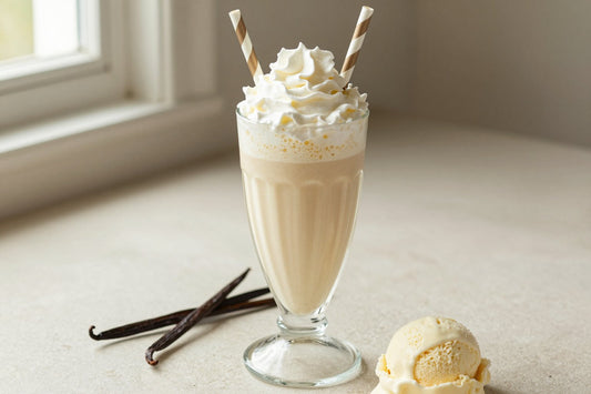 Coconut Latte Milkshake in a glass