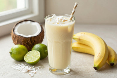 Coconut Lime Smoothie in a glass