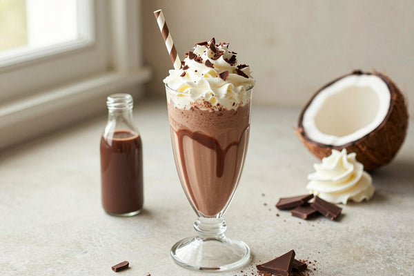 Coconut Mocha Milkshake in a glass
