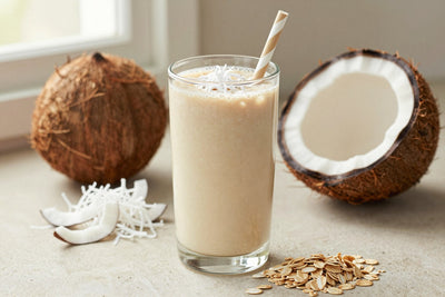 Coconut Oatmeal Smoothie in a glass