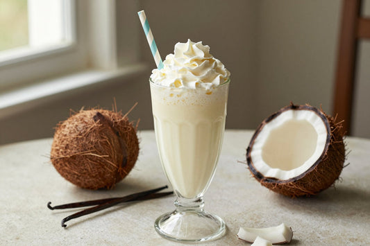 Coconut Vanilla Milkshake in a glass
