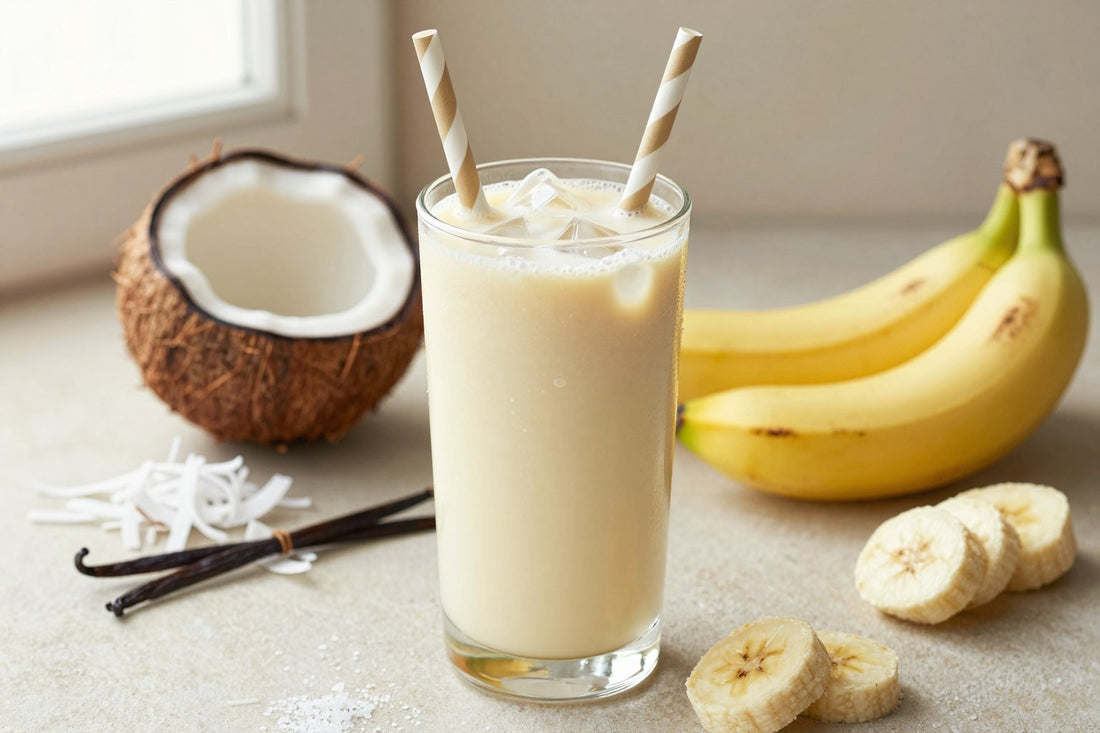 Coconut Vanilla Smoothie in a glass