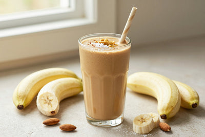 Coffee Almond Butter Smoothie in a glass