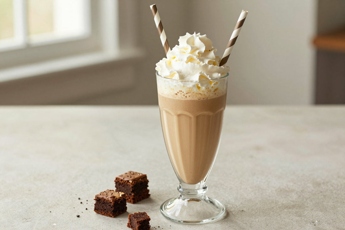 Coffee Cake Milkshake in a glass