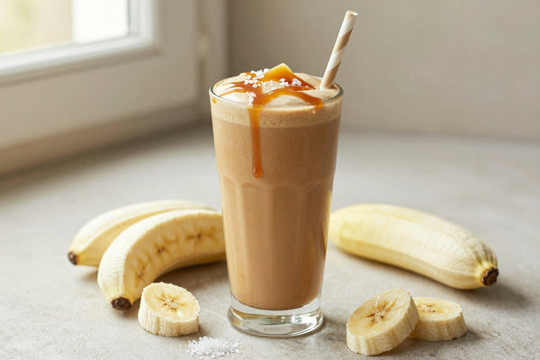 Coffee Caramel Smoothie in a glass