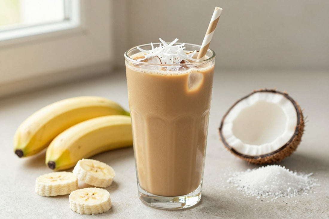 Coffee Coconut Smoothie in a glass