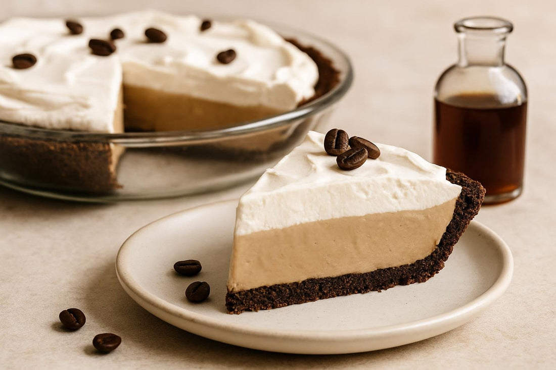 Slice of coffee cream pie
