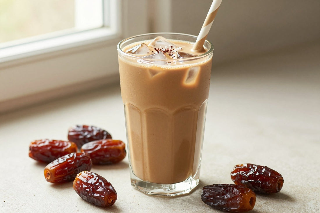 Coffee Date Smoothie in a glass