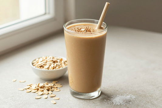 Coffee Oat Smoothie in a glass