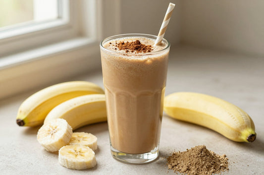 Coffee Protein Breakfast Smoothie in a glass
