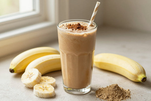 Coffee Protein Breakfast Smoothie in a glass