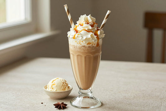 Coffee Toffee Milkshake in a glass