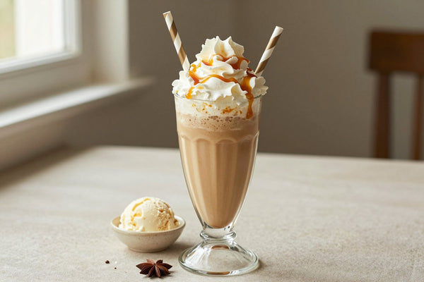 Coffee Toffee Milkshake in a glass