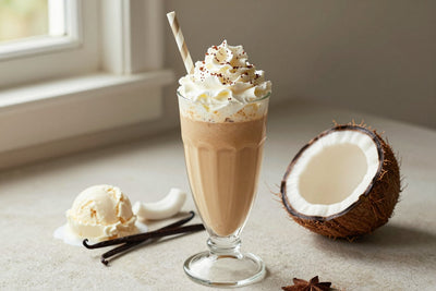 Cold Brew Coconut Milkshake in a glass