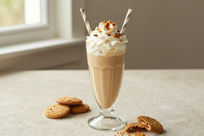 Cold Brew Cookie Milkshake in a glass