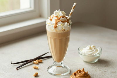 Cold Brew Peanut Butter Milkshake in a glass