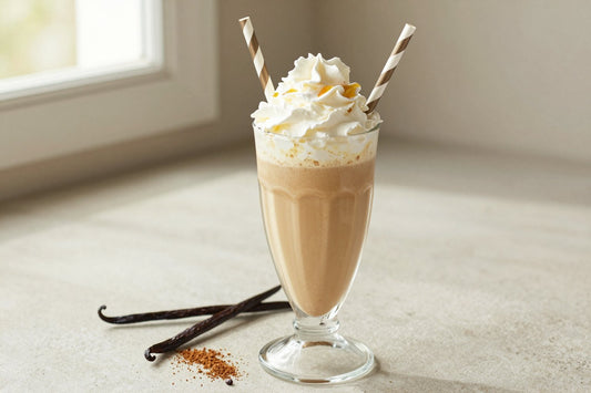 Cold Brew Vanilla Milkshake in a glass