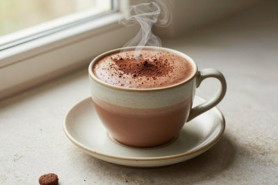 Cookie Butter Cocoa in a ceramic mug