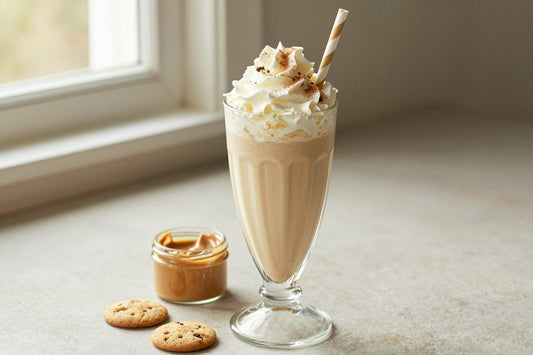 Cookie Butter Malt in a glass