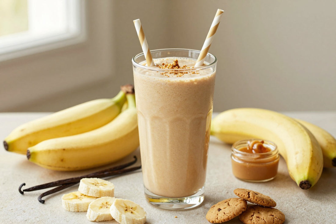 Cookie Butter Smoothie in a glass