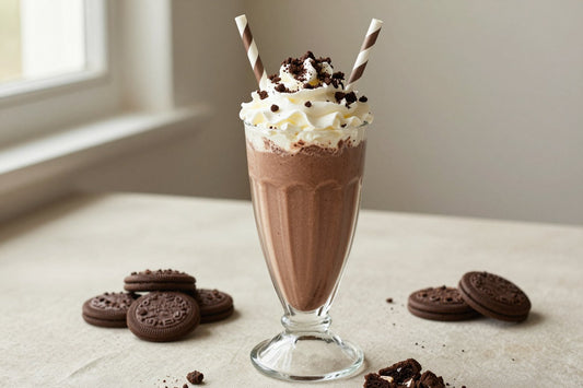 Cookie Fudge Milkshake in a glass
