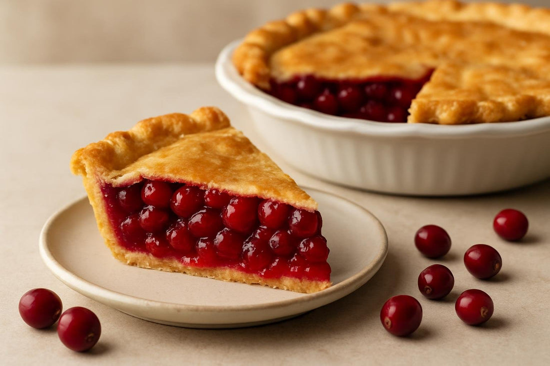 Slice of cranberry pie
