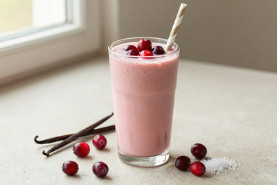 Cranberry Vanilla Smoothie in a glass