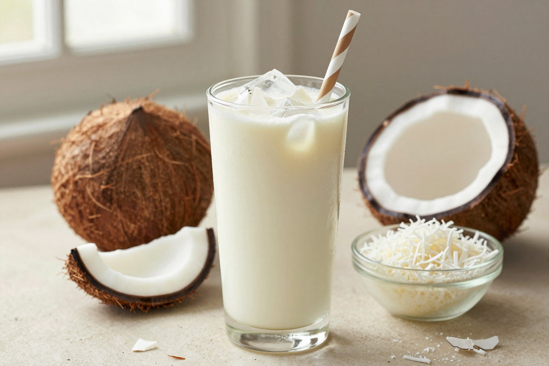 Creamy Coconut Smoothie in a glass