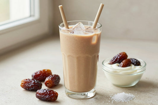 Creamy Date Smoothie in a glass