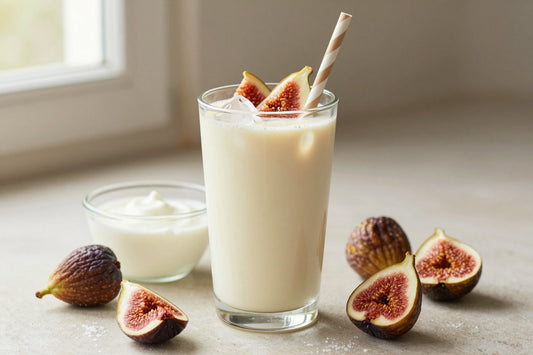 Creamy Fig Smoothie in a glass