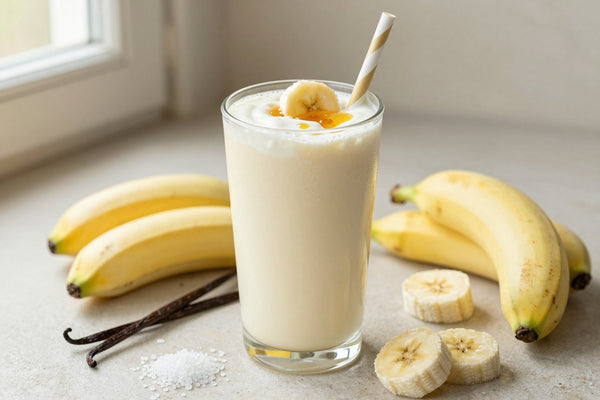 Creamy Honey Vanilla Smoothie in a glass